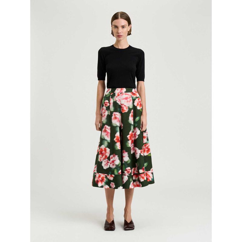 Veronika Maine Pink Haze Floral Midi Skirt image number 3